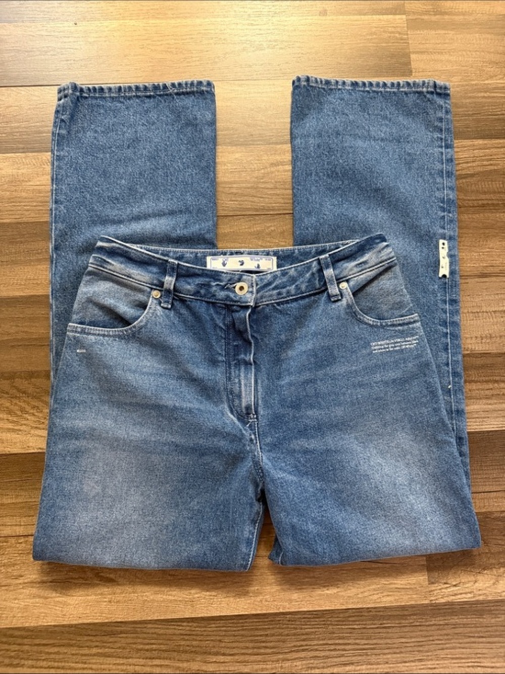 Off White Designer Jeans Women size 28 | Blue Denim | Straight Leg